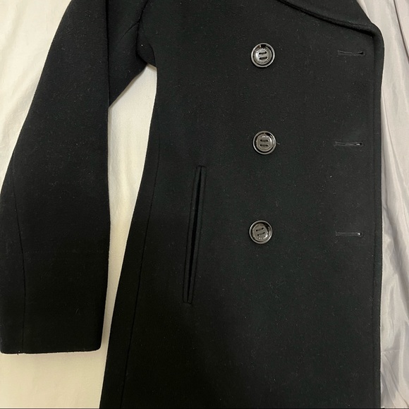 Calvin Klein Pea Coat, Black, Size 4 - Picture 2 of 6